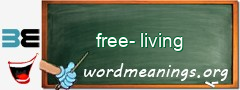 WordMeaning blackboard for free-living